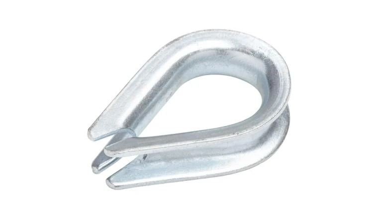 COSSE-COEUR ACIER ZINGUE POUR CABLE DE 6MM STANDERS X2