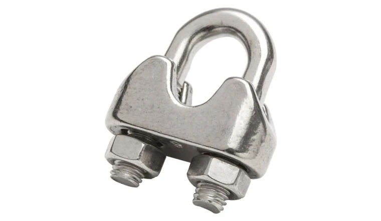 SERRE-CABLE ETRIER INOX A2 POUR CABLE 6MM X2