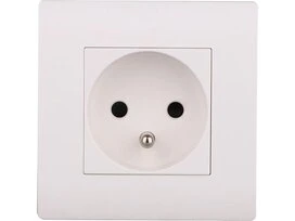 PRISE 2+T BLANC MIRAGE