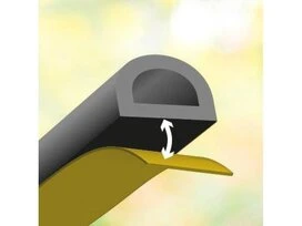 JOINT ISOLATION PORTE ET FENETRE 2MM 6M NOIR