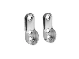 SUPPORT MUR OUVERTS DIAMETRE 30X15 OVAL CHROME SPACEO LOT DE 2