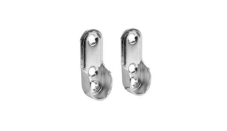 SUPPORT MUR OUVERTS DIAMETRE 30X15 OVAL CHROME SPACEO LOT DE 2