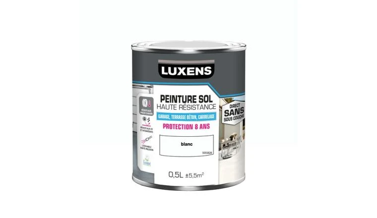 PEINTURE SOL HAUTE RESISTANCE LUXENS 0L5 BLANC