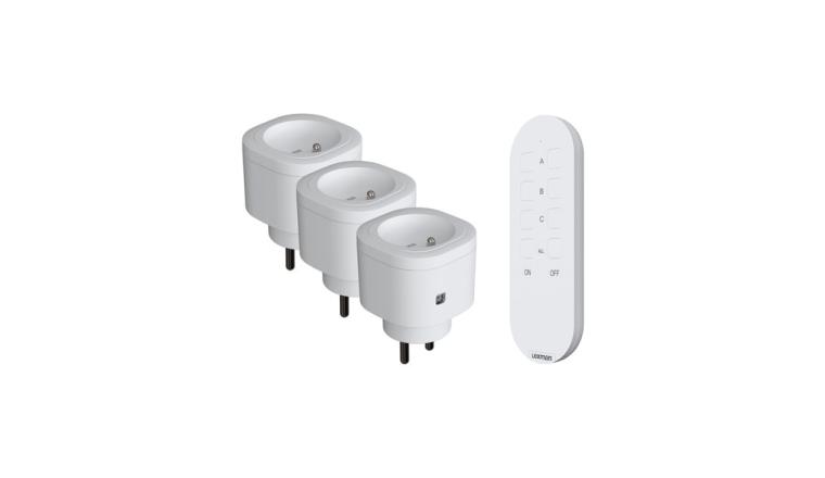 PRISE TELECOMMANDABLES INTERIEUR 3000W LEXMAN LOT DE 3