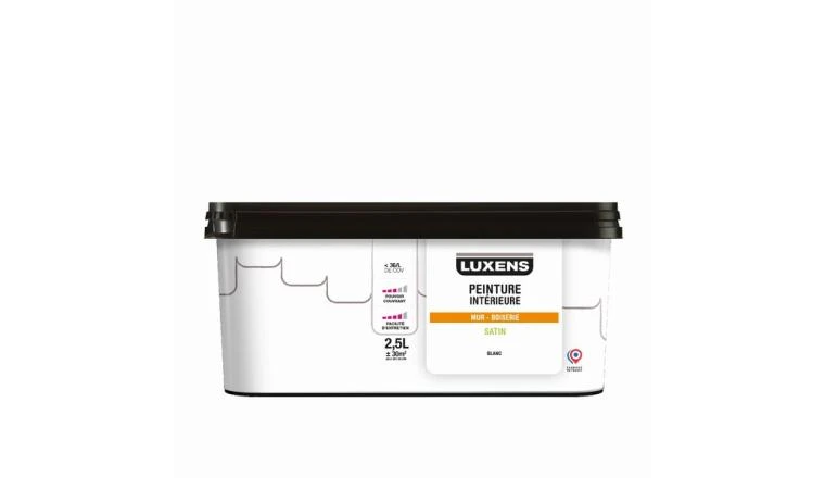 PEINTURE MUR BOISERIE MURALE BLANC SATIN 2.5L