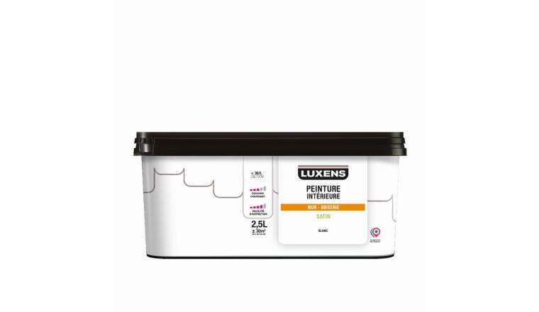 PEINTURE MUR BOISERIE MURALE BLANC SATIN 2.5L