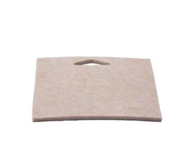PLAQUE FEUTRE+ADHESIF STANDERS MARRON 100X100MM