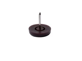 PATINS+CLOU PLASTIQUE MARRON 20MM LOT DE 32