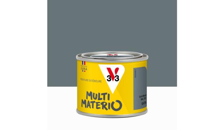 PEINTURE EXTERIEURE MULTIMATERIAUX GRIS BLEUTE SATIN V33 125ML