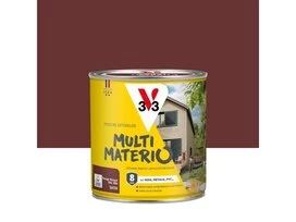 PEINTURE EXTERIEURE MULTIMATERIAUX ROUGE BASQUE SATIN V33 0.5L