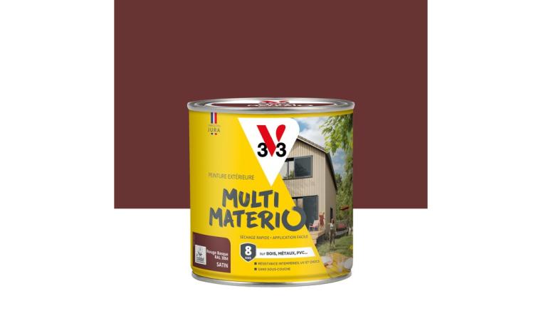 PEINTURE EXTERIEURE MULTIMATERIAUX ROUGE BASQUE SATIN V33 0.5L