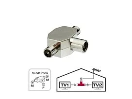TETE DERIVATION COAXIAL 9.52MM 2 MALE/1 FEMELLE LEXMAN