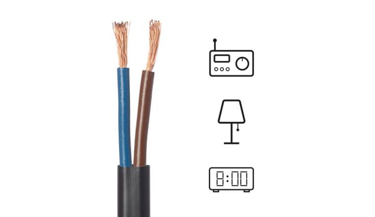 CABLE HO3VVH2F 2X0.75 NR B/15M