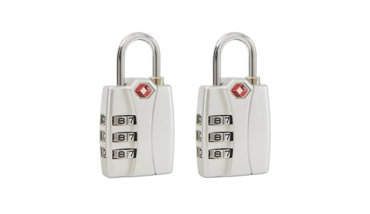 Cadenas pour bagage certifié TSA à combinaison x2