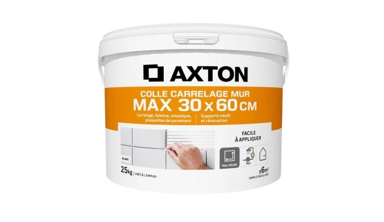 COLLE PATE MUR INTERIEUR AXTON MAX 30X60CM BLANC 25KG