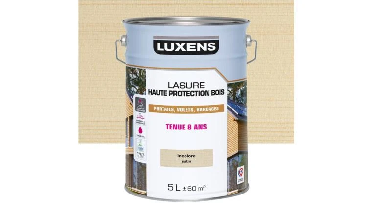 LASURE LUXENS 8 ANS INCOLORE SATINE 5L