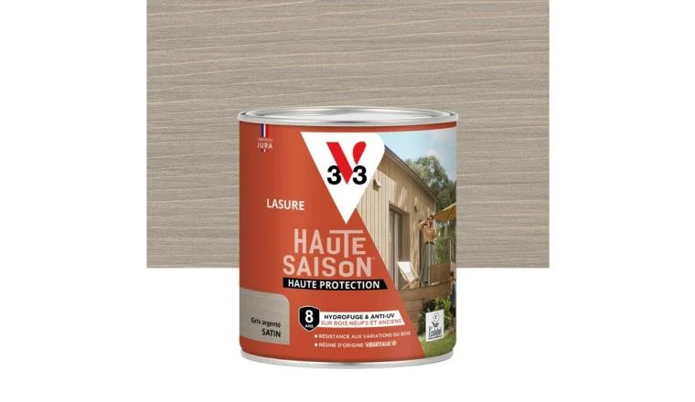 LASURE V33 HAUTE SAISON 8ANS GRIS ARGENT 0.75L