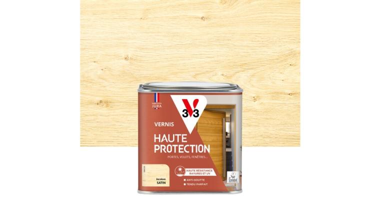 VERNIS BOIS EXTERIEUR V33 HAUTE PROTECTION INCOLORE SATINE 0.5L