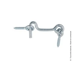 Crochet de Contrevent en Acier Zingué Ø 6 mm - L200 mm - Ref 6177200 - Industrielle de Sedan