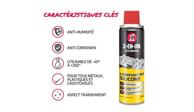 LUBRIFIANT 3 1T SILICONE 250ML