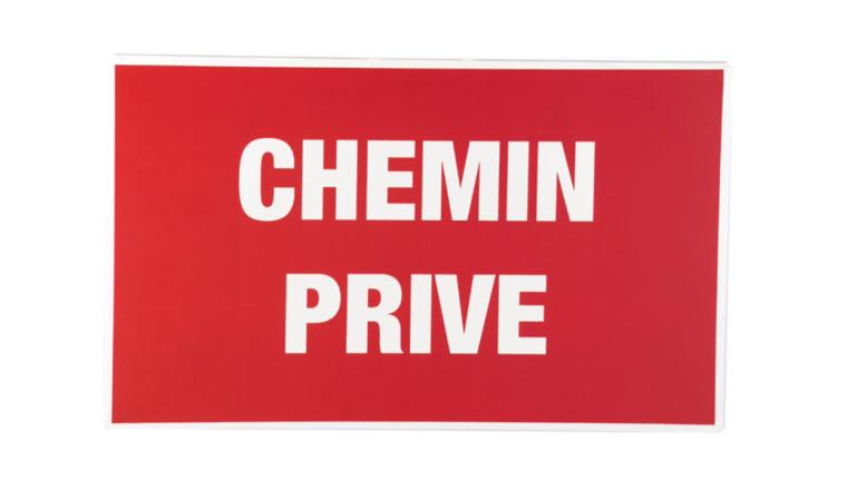 PLAQUE 330X200 CHEMIN PRIVE