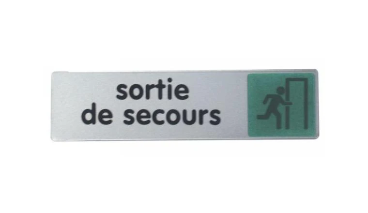PLAQUE 170X40 SORTIE SECOURS