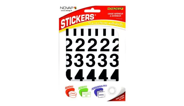 CHIFFRE NOVADHESIF 30MM NR POC