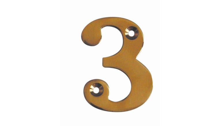 CHIFFRE 3 51MM LAITON