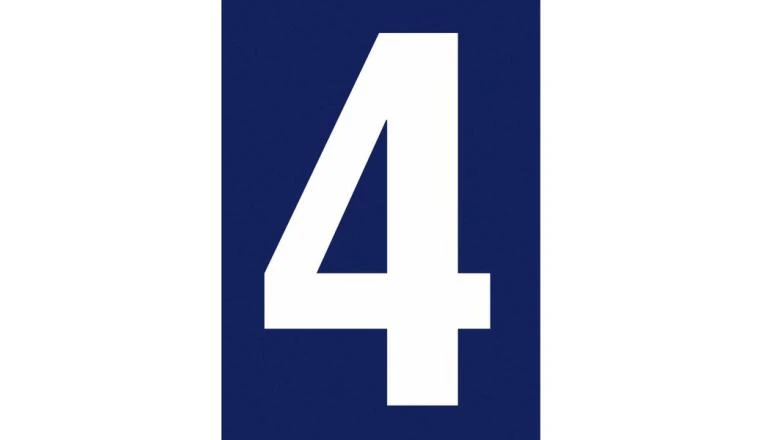 NUMERO RUE 4 ADHESIF