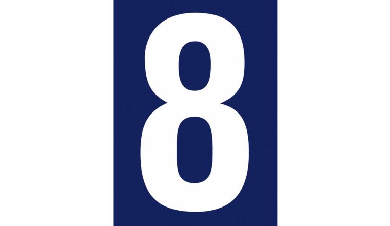 NUMERO RUE 8 ADHESIF