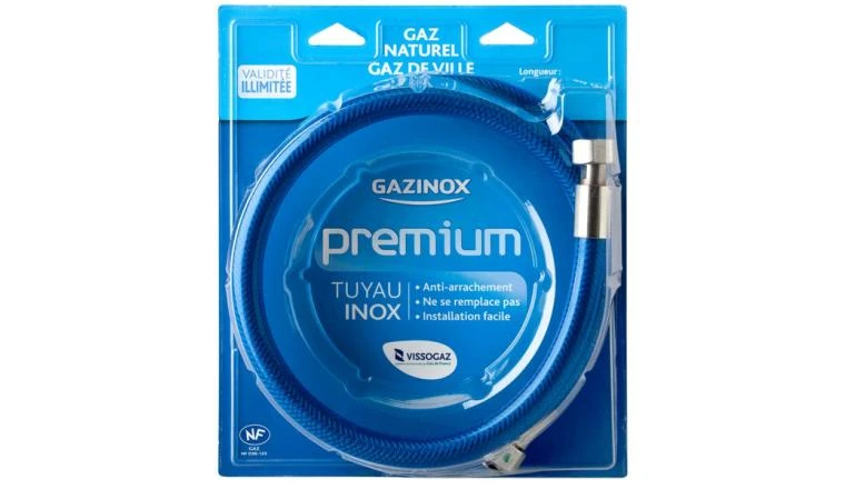 TUYAU INOX GAZ NAT 1.5M PREMIU