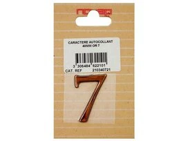 CHIFFRE 7 40MM AUTOCOLLANT OR