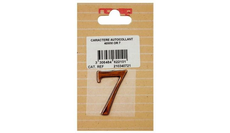 CHIFFRE 7 40MM AUTOCOLLANT OR