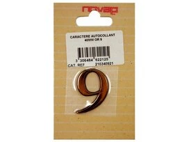 CHIFFRE 9 40MM AUTOCOLLANT OR