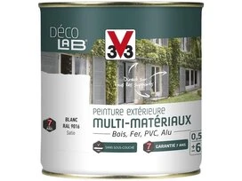 PEINTURE EXTERIEURE MULTIMATERIAUX BLANC SATIN V33 0.5L
