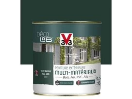 PEINTURE EXTERIEURE MULTIMATIAUX VERT BASQUE SATIN V33 0.5L