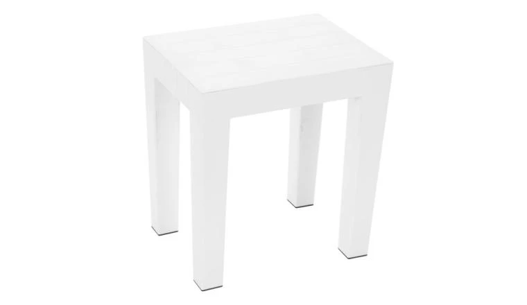 TABOURET SDB PLASTIQUE BLANC