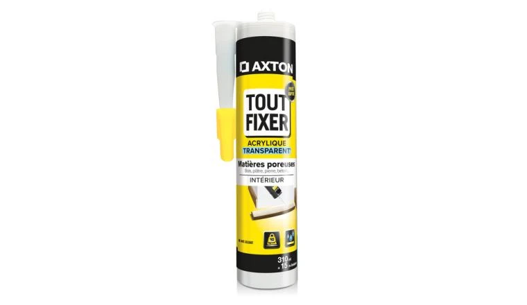 COLLE FIXATION INTERIEUR ACRYLIQ AXTON SUPERFIX TRANSPARENT CART 310ML