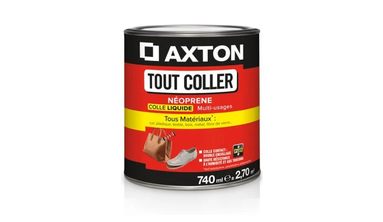 COLLE D'ASSEMBLAGE NEOPRENE LIQUIDE METAL AXTON. 740 ML. 644 G