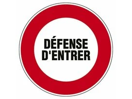 PLAQUE 330X200 DEFENSE ENTRER