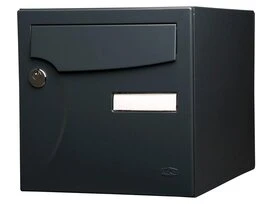 Boite aux lettres 1 porte anthracite normalisée Animation 