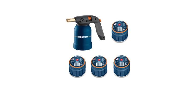 Lampe à souder Piezo + 4 cartouches Dexter