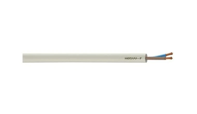 CABLE H05VVF 2x1.5 BLANC T150M
