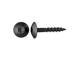 VIS ACIER TETE RONDE TORX STANDERS NOIR 7X40MM SACHET DE 4 PIECES