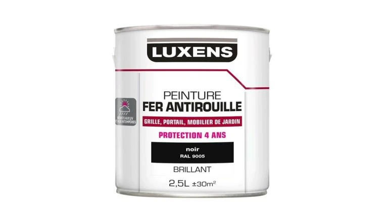 PEINTURE FER NOIR BRILLANT 2L5