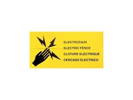 PANNEAU AVERTISSEUR ATTENTION CLOTURE ELECTRIQUE - A L'UNITE