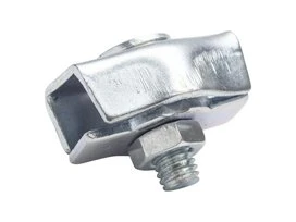 SERRE-CABLE PLAT 1 BOULON ACIER ZINGUE POUR CABLE D4MM X2