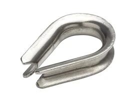 COSSE-COEUR INOX A2 POUR CABLE DE 4MM X2