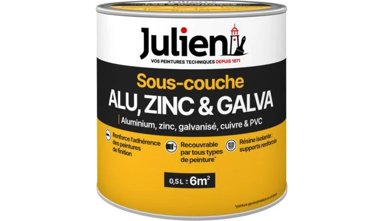 SOUS COUCHE ALU/ZINC/CUIVRE/GALVA JULIEN