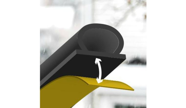 JOINT ISOLATION PORTE ET FENETRE 1MM 6M NOIR